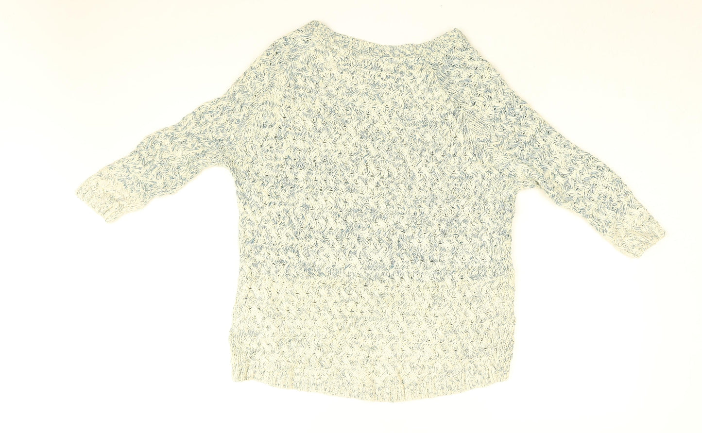 Fat Face Womens Blue Round Neck Cotton Pullover Jumper Size S - Size S-M