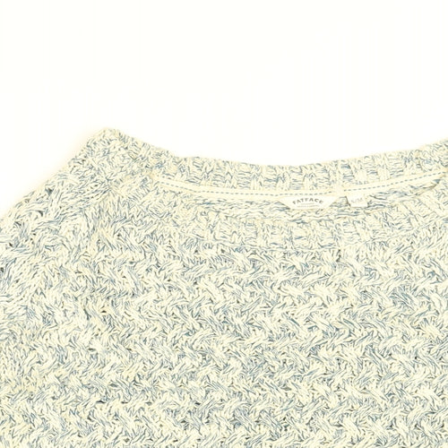 Fat Face Womens Blue Round Neck Cotton Pullover Jumper Size S - Size S-M