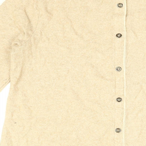 Maison De Nimes Womens Beige Viscose Basic T-Shirt Size 12 Round Neck
