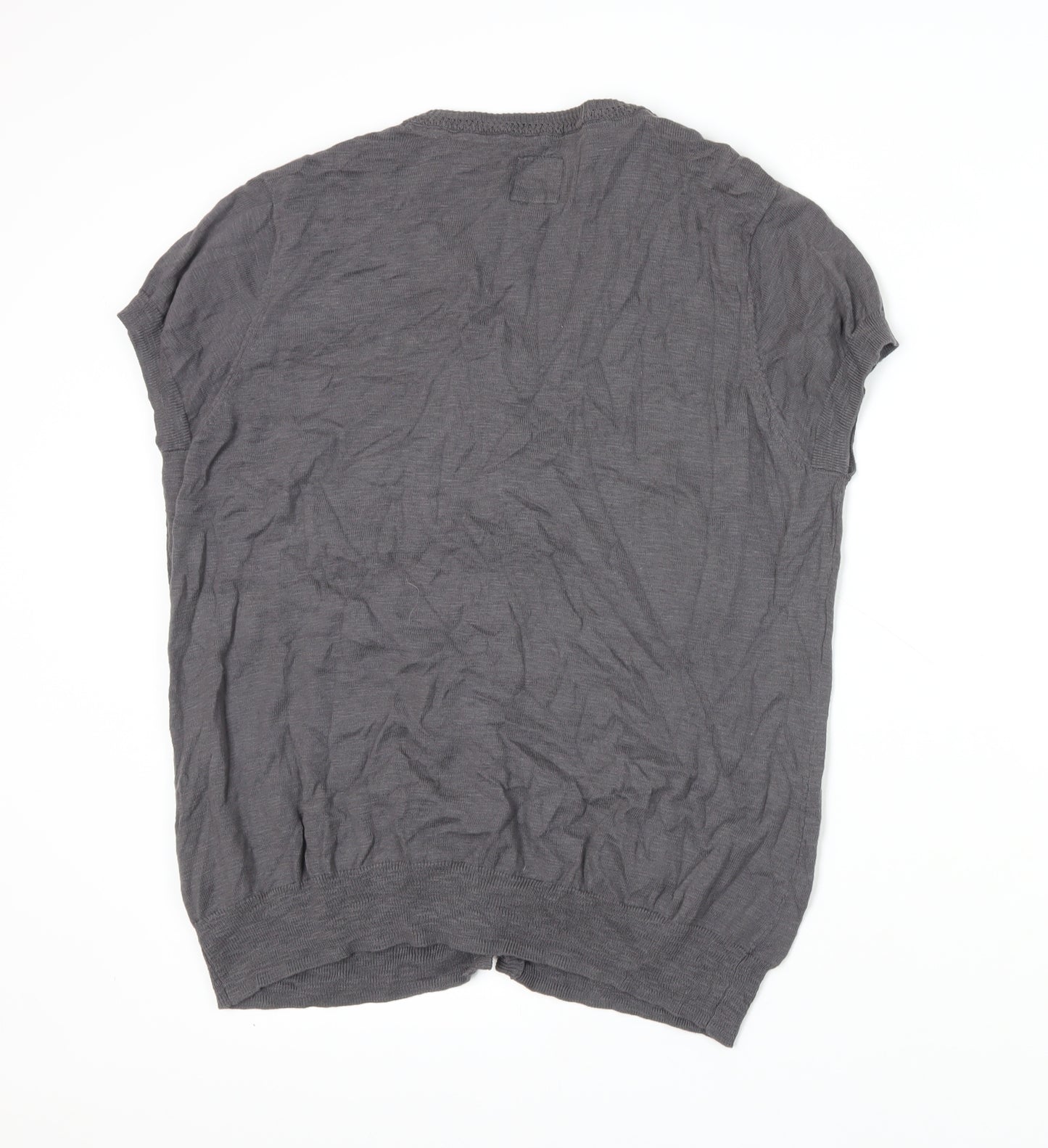 Mantaray Grey Cotton Cardigan, Size 20, V-Neck