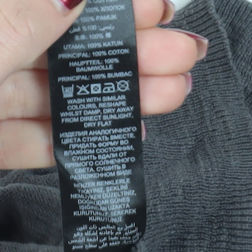 Mantaray Grey Cotton Cardigan, Size 20, V-Neck