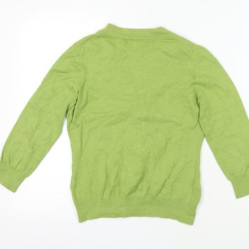 Boden Green Cardigan - Size 12 - V-Neck Knit