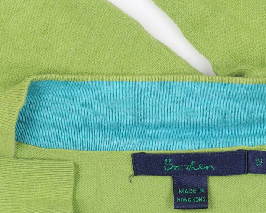 Boden Green Cardigan - Size 12 - V-Neck Knit