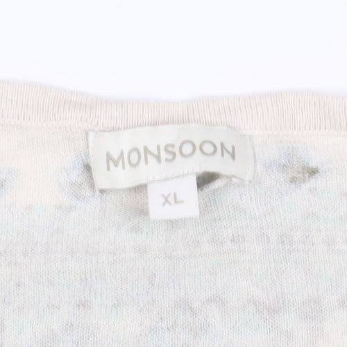 Monsoon XL Multicoloured Floral Pullover Jumper