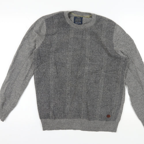 Hammond & Co. Grey Medium Check Wool Pullover Jumper