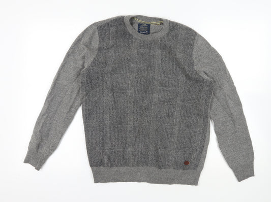 Hammond & Co. Grey Medium Check Wool Pullover Jumper