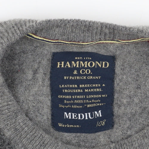 Hammond & Co. Grey Medium Check Wool Pullover Jumper