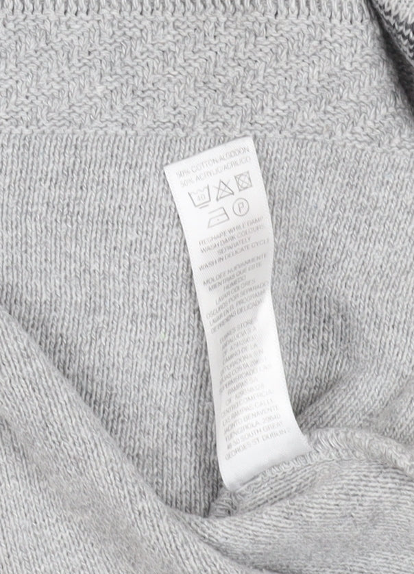 Dunnes Grey V-Neck Pullover Jumper - Size L