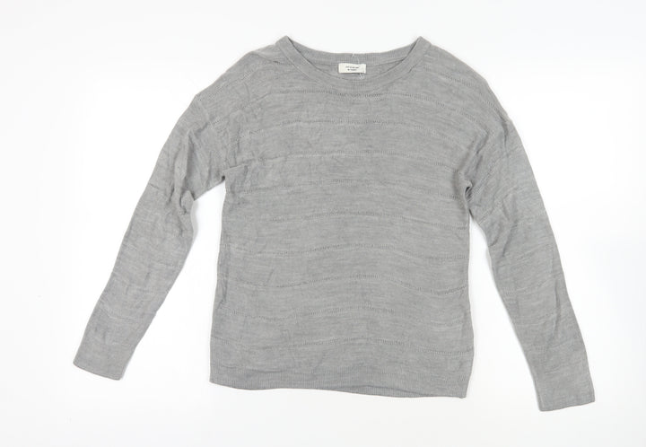 Jacqueline de Yong Grey Knit Pullover Jumper M