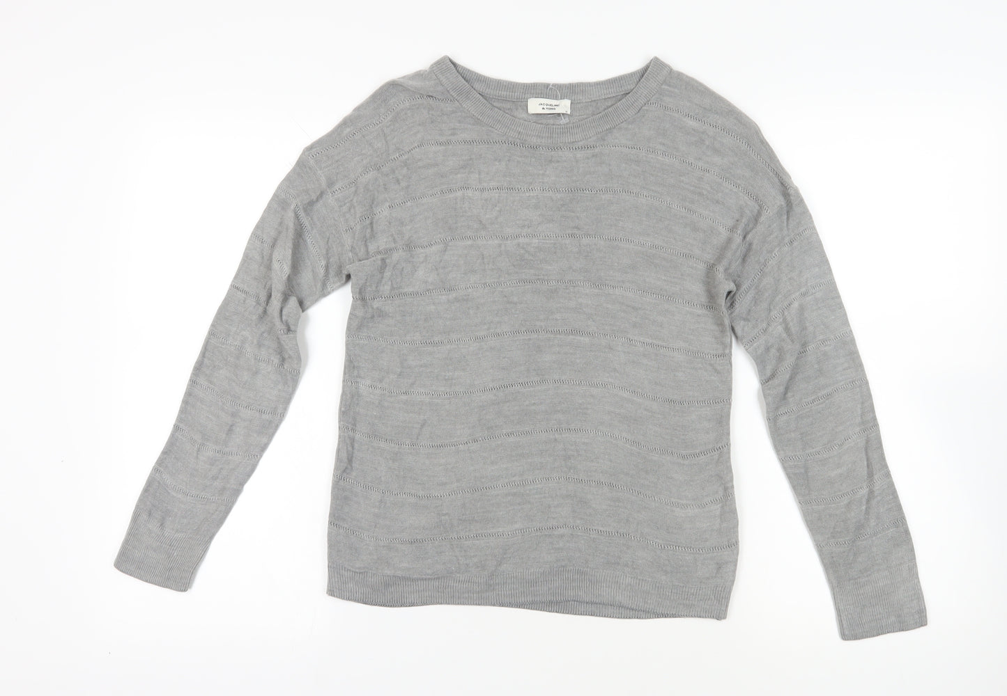 Jacqueline de Yong Grey Knit Pullover Jumper M
