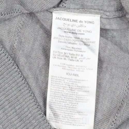 Jacqueline de Yong Grey Knit Pullover Jumper M