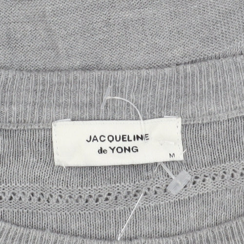 Jacqueline de Yong Grey Knit Pullover Jumper M