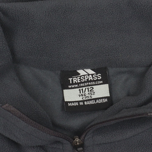 Trespass Grey 1/4 Zip Fleece Boys Sweatshirt 11-12 Years