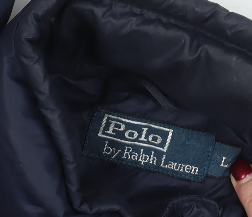 Polo Ralph Lauren Blue Puffer Jacket - L, Winter Ready