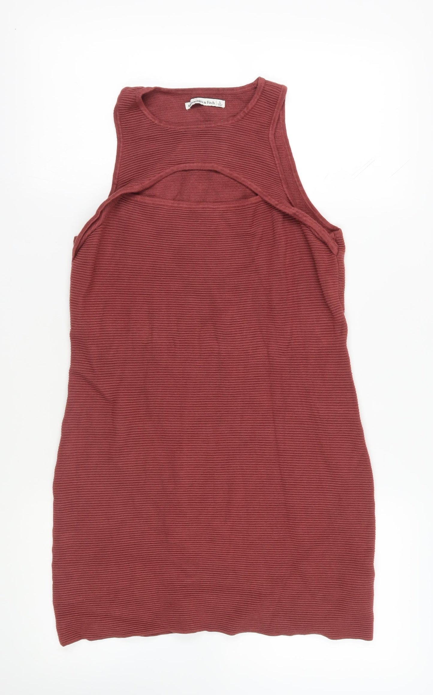Abercrombie & Fitch Red Striped Tank Dress L
