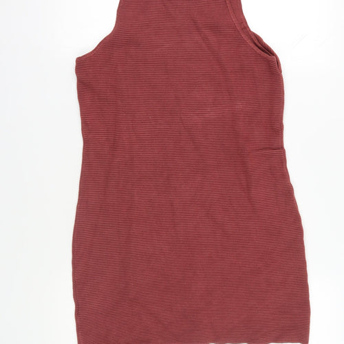 Abercrombie & Fitch Red Striped Tank Dress L