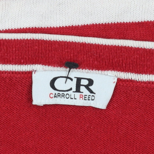 Carroll Reed Red Striped Pullover Jumper