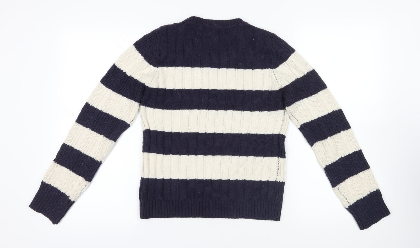 Blonde + Blonde Striped Cable Knit Jumper, Size 14