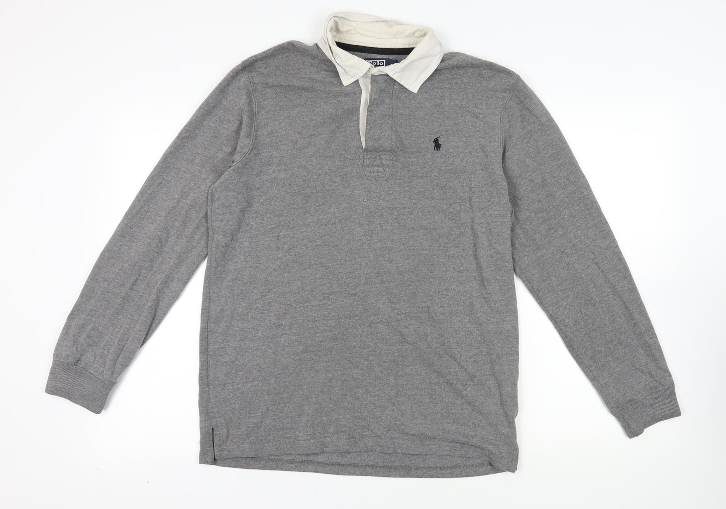 Polo Ralph Lauren Grey Collared Pullover Jumper L