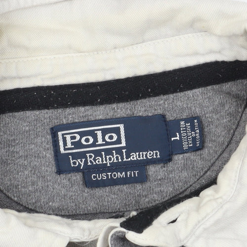 Polo Ralph Lauren Grey Collared Pullover Jumper L