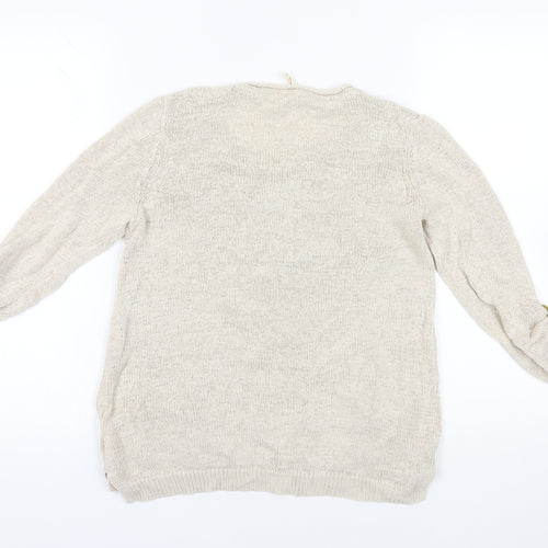 White Stuff Beige Pullover Jumper Size 12