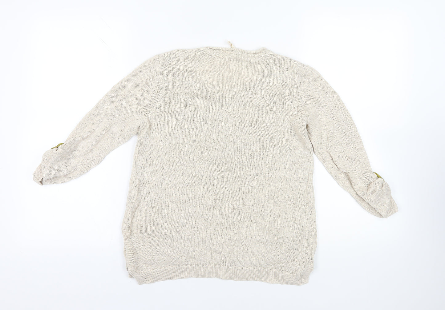 White Stuff Beige Pullover Jumper Size 12