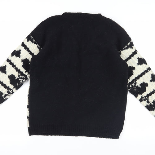 ASOS Black Chunky-Knit Gothic Jumper Size 10