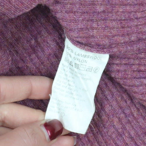 Monsoon Purple Collared Cardigan - Size 16
