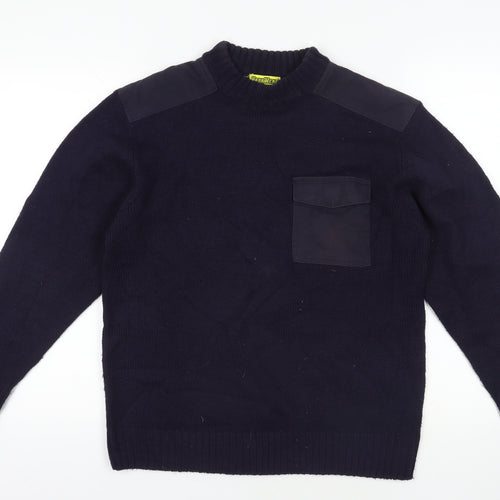 Workwear Black Pullover Jumper, Size S, Crew Neck