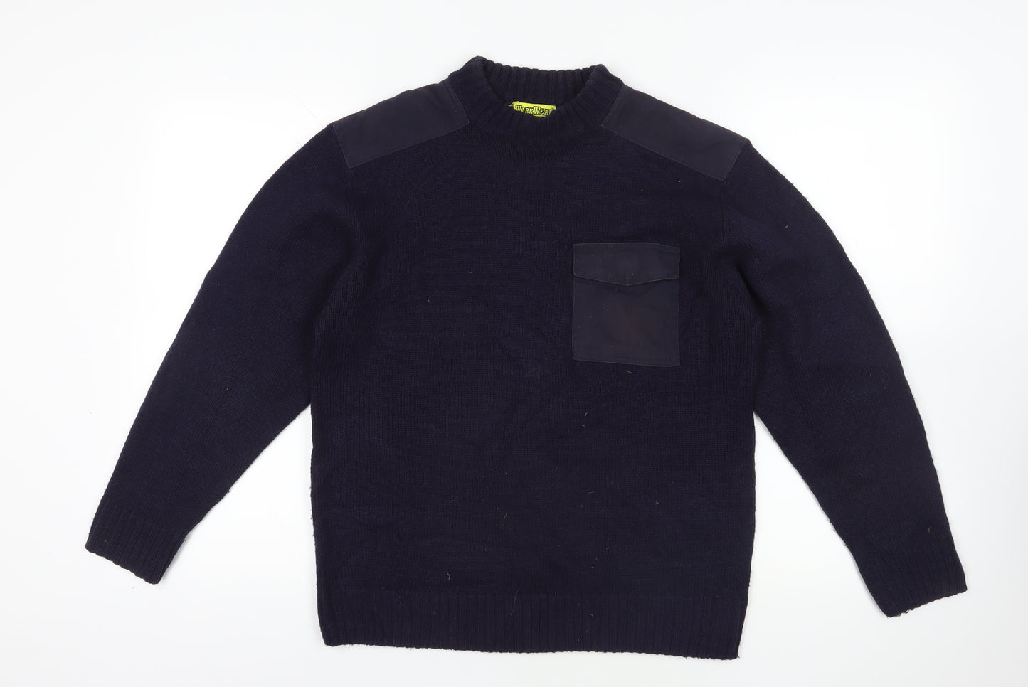 Workwear Black Pullover Jumper, Size S, Crew Neck