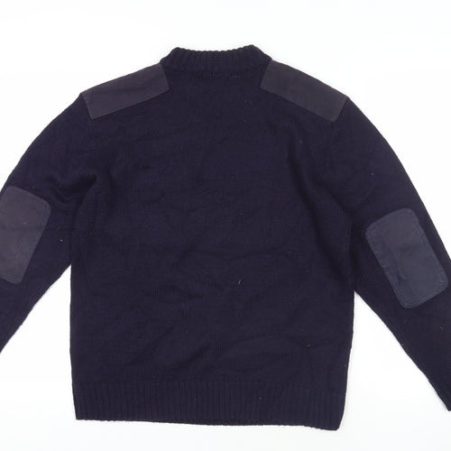 Workwear Black Pullover Jumper, Size S, Crew Neck