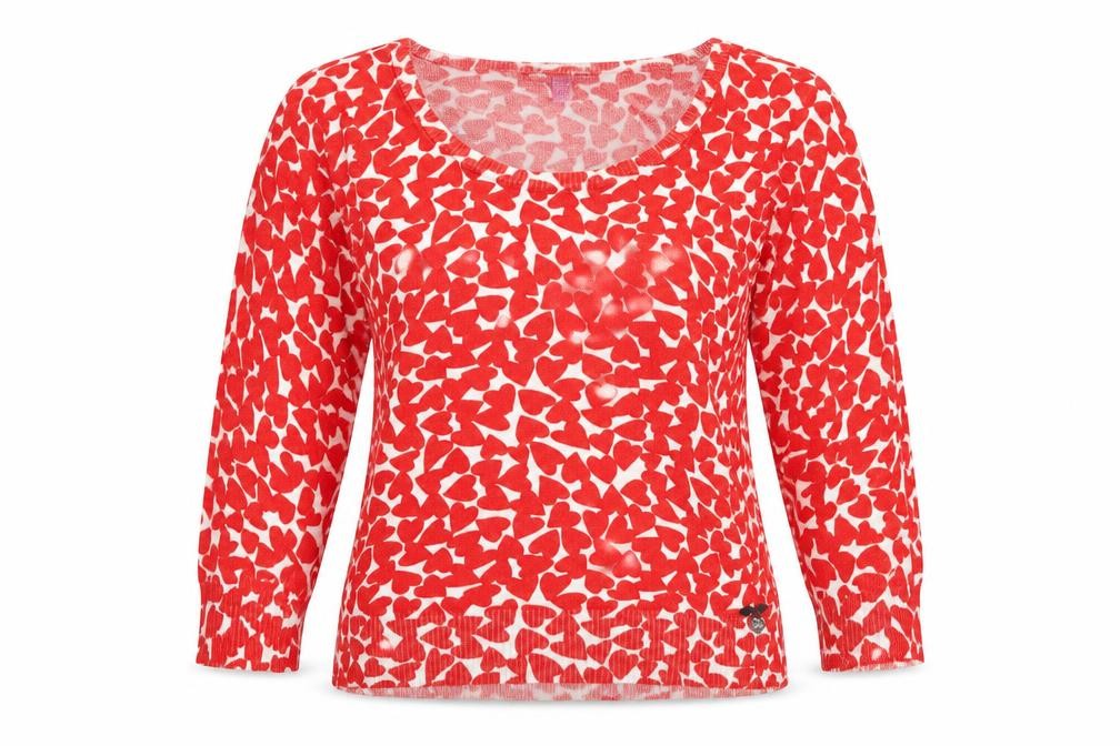 Front view of Lipsy Red Animal Print jumper, size 14