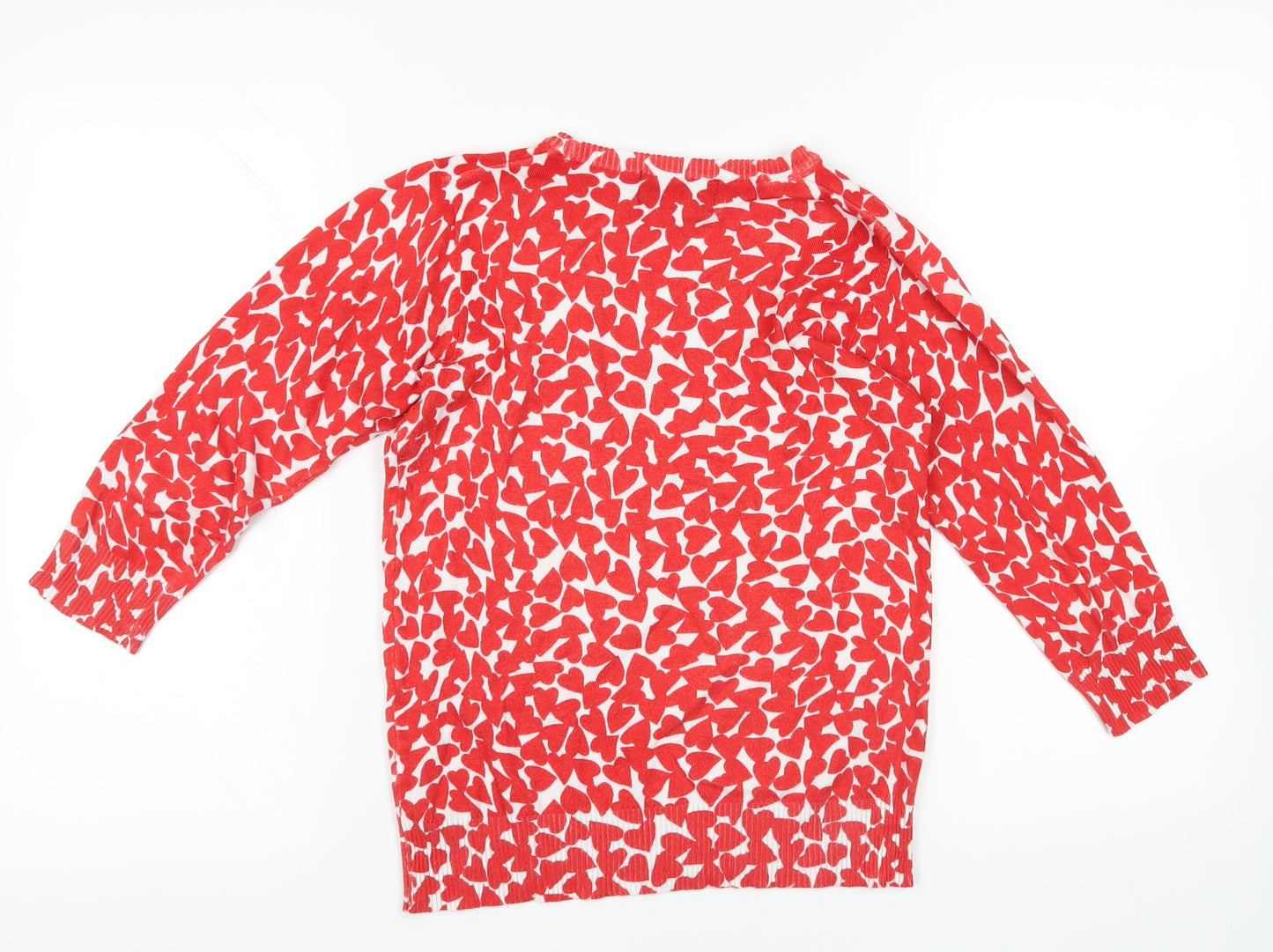Lipsy Red Animal Print Pullover Jumper Size 14