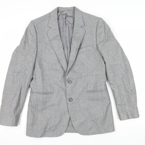 Falconry Designs Grey Blazer Size 38, Single-Breasted, Formal