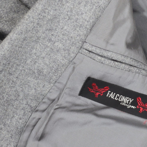 Falconry Designs Grey Blazer Size 38, Single-Breasted, Formal