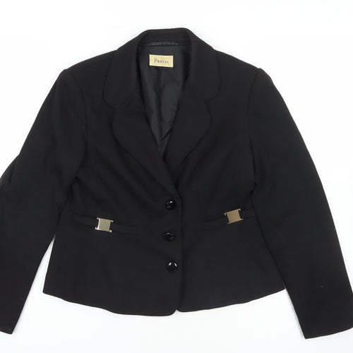 Precis Black Blazer Women Size 14 Classic Style