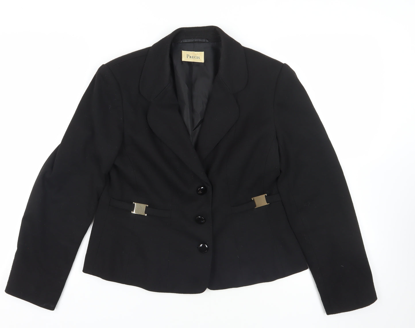 Precis Black Blazer Women Size 14 Classic Style