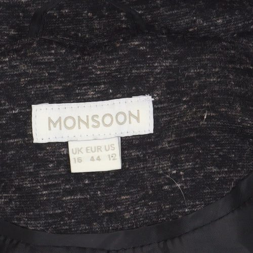 Monsoon Black Blazer, Size 16, Versatile Women's Jacket