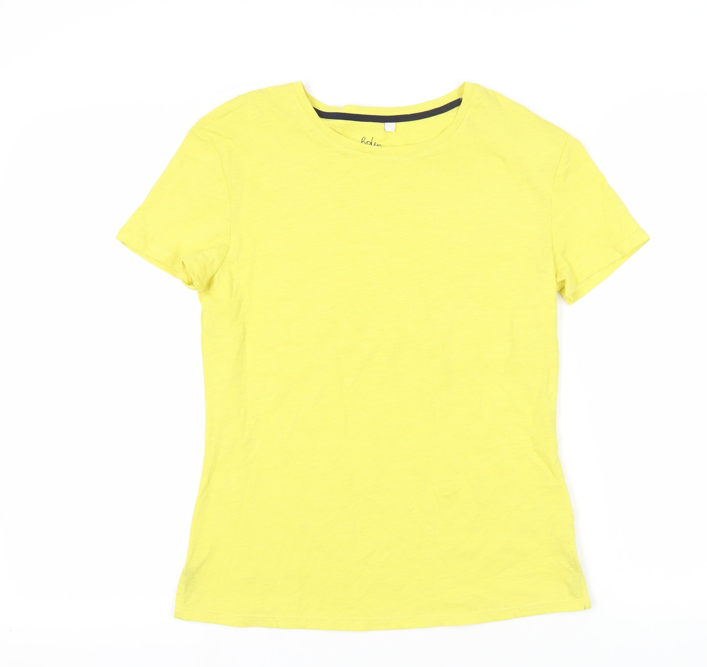 Boden Yellow Basic T-Shirt, Size S, Crew Neck, Casual