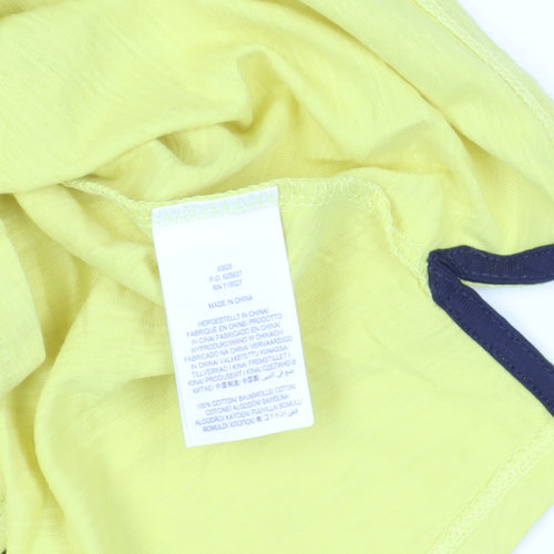 Boden Yellow Basic T-Shirt, Size S, Crew Neck, Casual