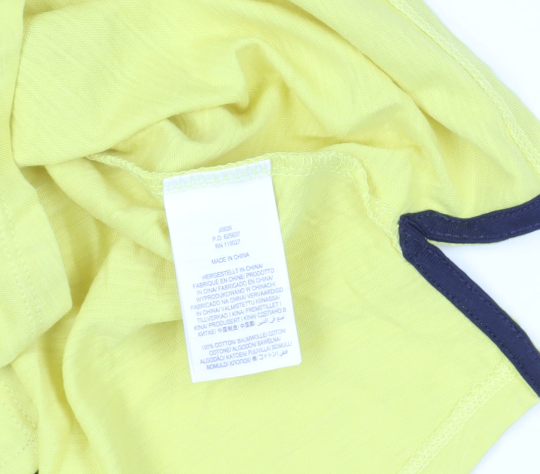 Boden Yellow Basic T-Shirt, Size S, Crew Neck, Casual