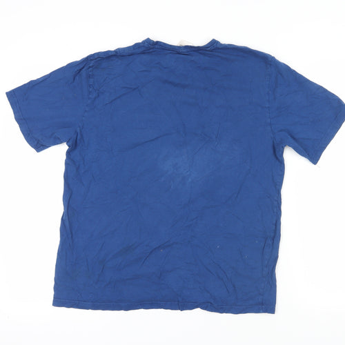 Marvel Blue Captain America T-Shirt L Men's Comic