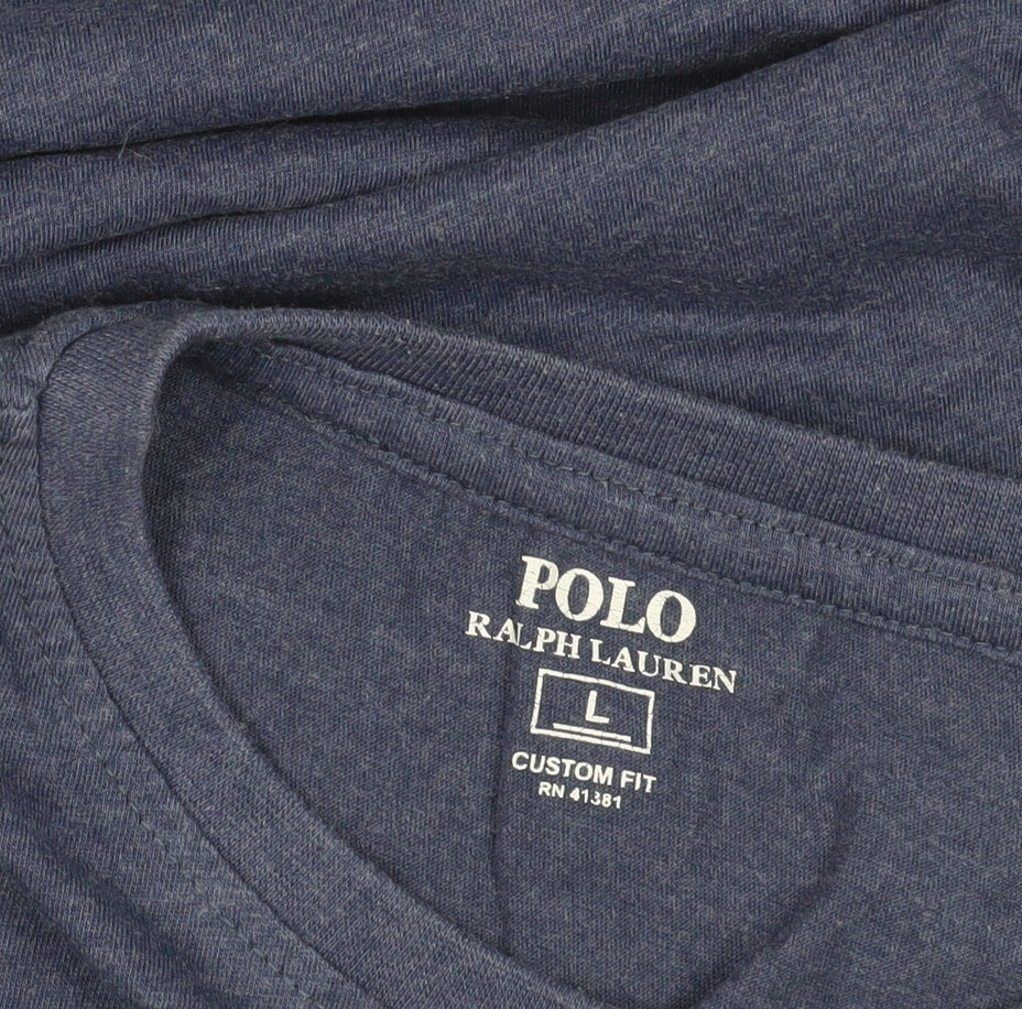 Polo Ralph Lauren Blue T-Shirt, Size L, Slim Fit