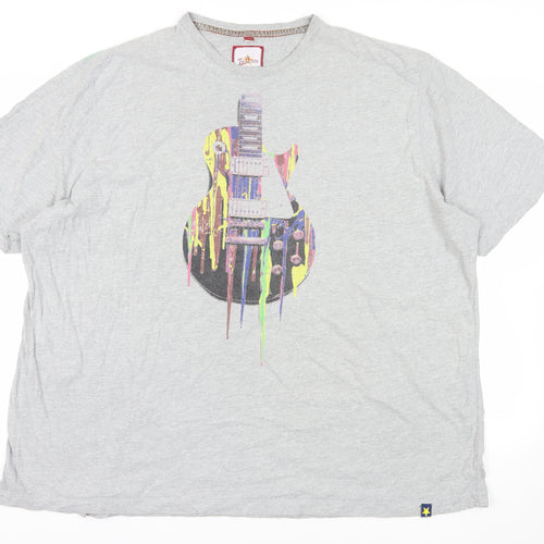 Joe Browns Grey Guitar Art T-Shirt 4XL