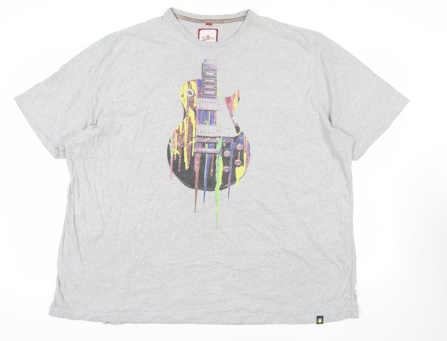 Joe Browns Grey Guitar Art T-Shirt 4XL