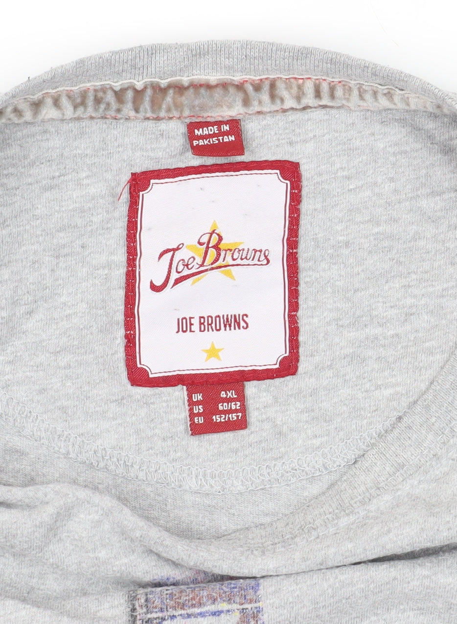 Joe Browns Grey Guitar Art T-Shirt 4XL