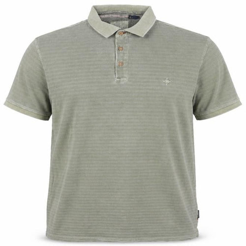Forever 21 Grey Striped Polo Shirt 2XL Men Casual