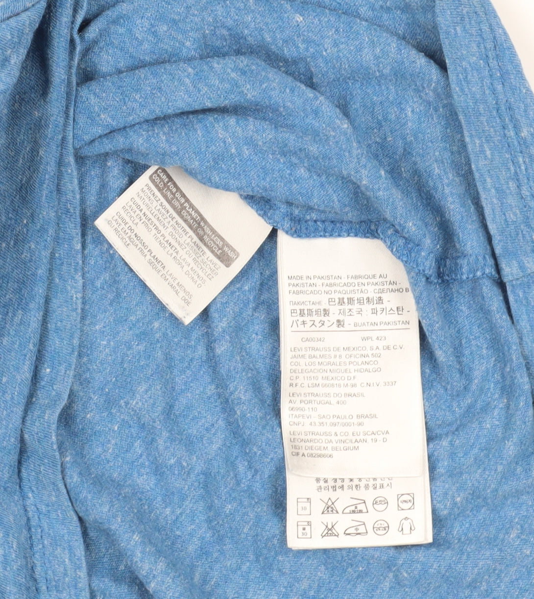 Levi's Blue Crew Neck T-Shirt - Medium