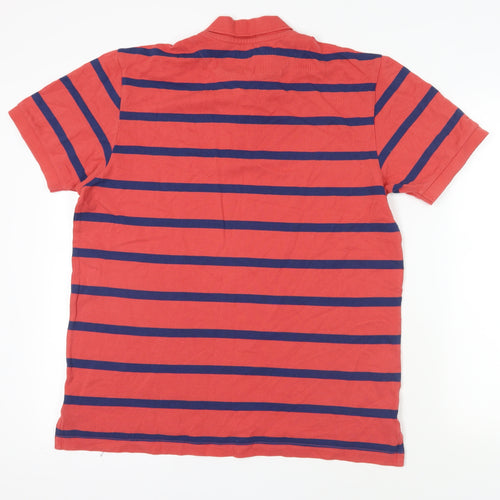 Charles Tyrwhitt Red Striped Polo Shirt, Size L