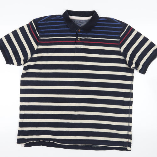 One Valley Striped Polo Shirt Multi L